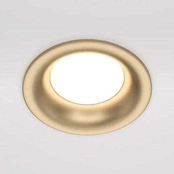 Okrągła podtynkowa lampa Slim DL027-2-01-MG do jadalni złota