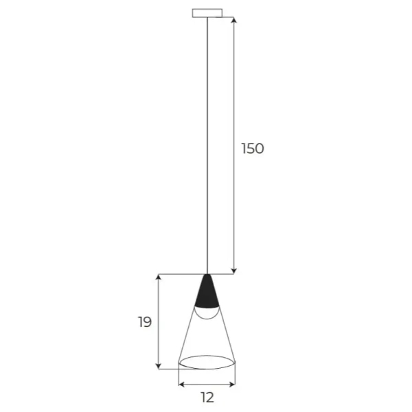 Wisząca lampa magnetyczna do szyn Dali M0015D LED 6W 3000K czarny