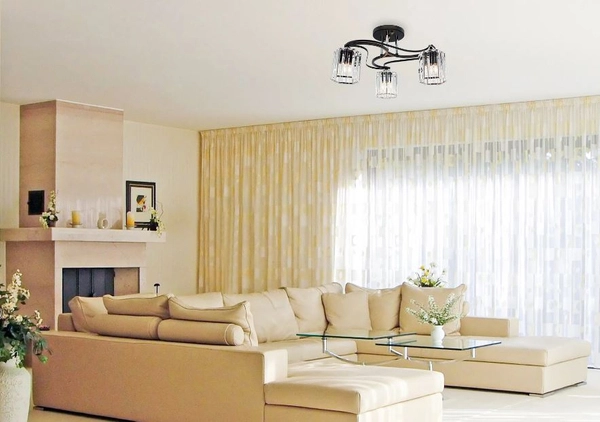 Sufitowa lampa salonowa Ritmo 2038/3 nad stół szklana czarna