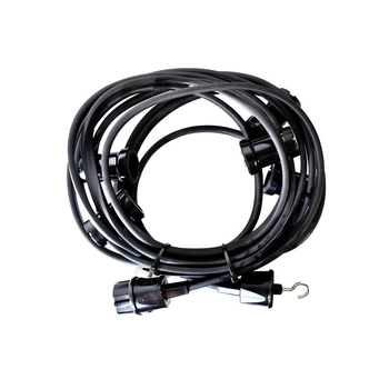 Girlanda zewnętrzna z haczykiem 20szt IP44 22m czarna