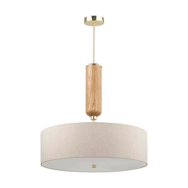 Wisząca lampa z abażurem Natura NAT-ZWD-4 (Z) ekologiczna lniana
