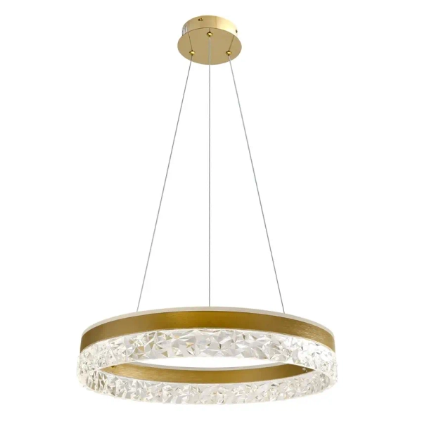 Nowoczesna lampa wisząca Frozi 31-35554 LED 32W 3000K pierścień złoty