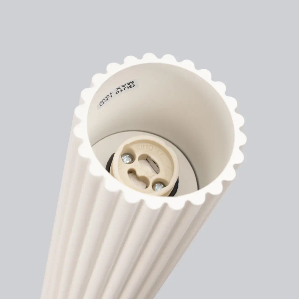 Sufitowa lampa ryflowana KARBON SL.1587 tubka do salonu beżowa