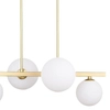 Wisząca lampa modernistyczna KAMA 34-73426 kule balls mosiężne białe