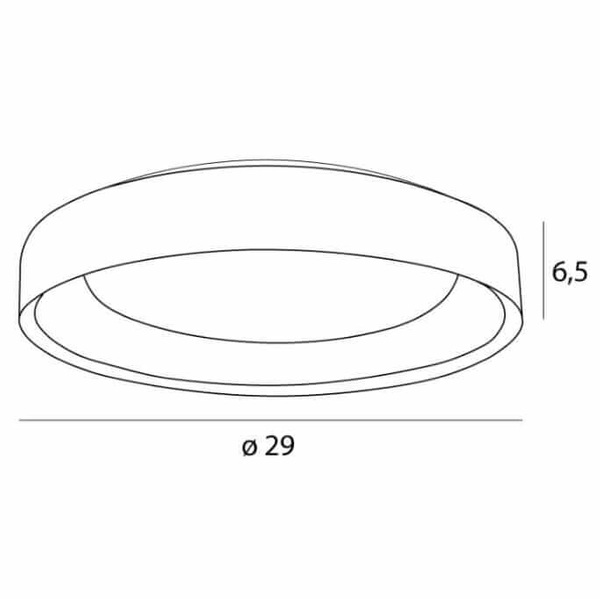Jadalniany plafon Tornado C0235 LED 10W 3000K okrąg czarny