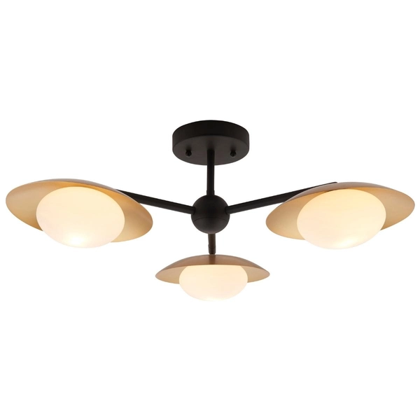 Sufitowa lampa kuchenna L&-192034 Light& szklane kule złota brązowa