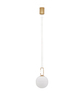 Lampa wisząca YARA LE42733 LED 10,64W 3000K biała kula zwis złoty