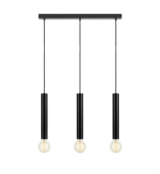 Nowoczesna lampa wisząca Sencillo do salonu tuby czarne