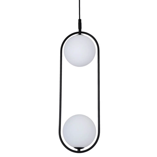 Modernistyczny zwis salonowy Cordel czarna biała balls