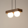 Lampa wisząca Bloom 33664 Sigma podwójna balls drewniana brązowa