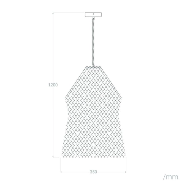 Salonowa lampa wisząca Boho ABR-NLW33-BH-E27 pleciona ratan naturalny
