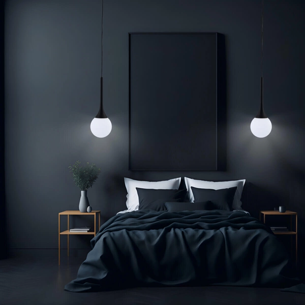 Wisząca lampa regulowana Jun 5169 kula zwieszana zwis pojedyncza czarny