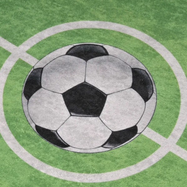 Sypialniany dywan do pokoju dziecięcego Boisko 323033 piłka nożna zielony