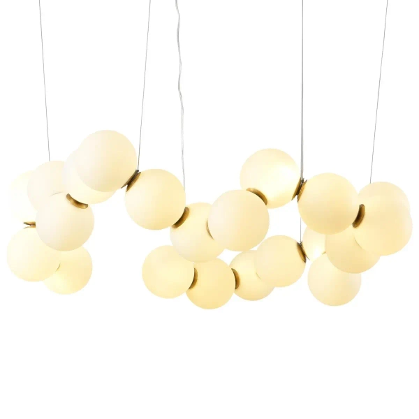 Wisząca lampa Coralli DP0254-800 Step LED 96W 3000K kule mosiądz biały