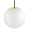 Wisząca LAMPA skandynawska ALUR 10726105 Kaspa kulista OPRAWA szklany ZWIS kula ball hygge złota biała