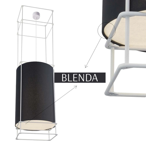 Wisząca lampa Paa 9032 Shilo druciana tuba czarna