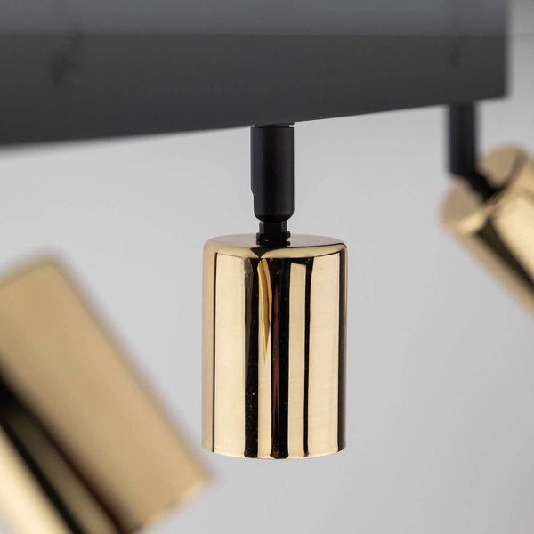 Regulowana lampa natynkowa Top 5968 sople punktowa czarna złota