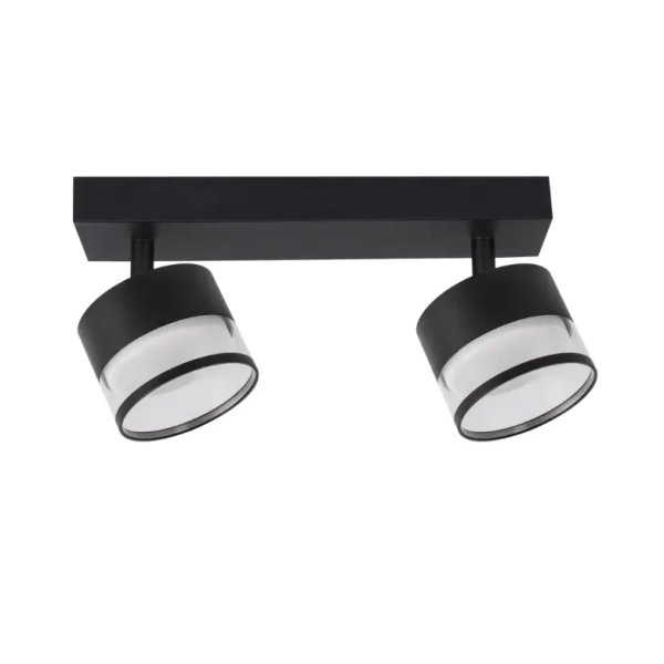 Podwójna lampa sufitowa Kendal LP-6331/2WS TR/BK regulowana czarna