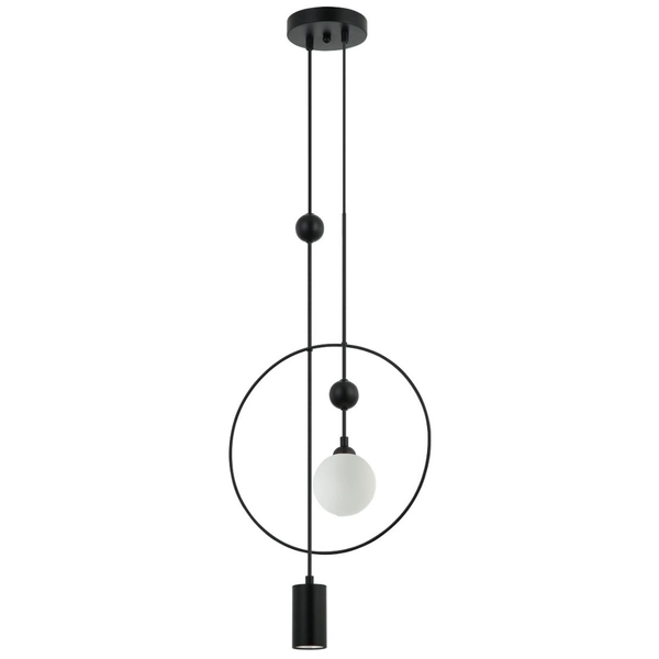 Lampa wisząca Trosti PND-428892-BK Italux do salonu koło czarne