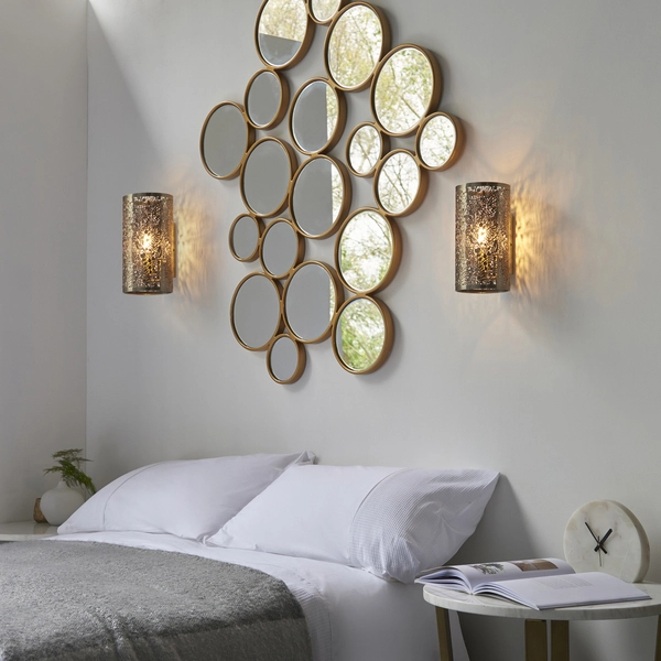 Metalowy kinkiet Secret Garden 70105 Endon tuba antyczny mosiądz