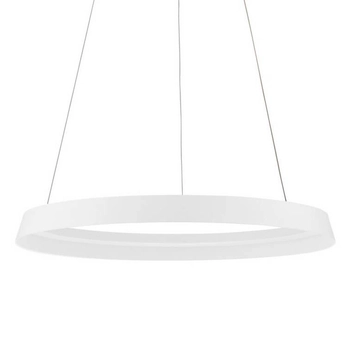 Zwisająca lampa pierścień BATALLAS LE44782 LED 52W 3000K nad łóżko biały