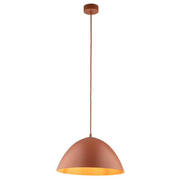 Lampa wisząca nad wyspę Faro 10259 do kuchni półokrąg ceglana