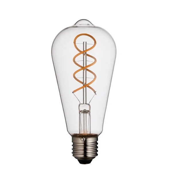 Żarnikowa żarówka gruszka Twist E27 107771 LED 4W 2200K przezroczysta
