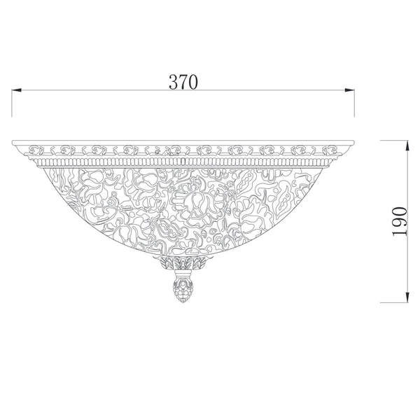 Lampa sufitowa pałacowa Pascal C908-CL-03-W Maytoni szklana antyczny brąz