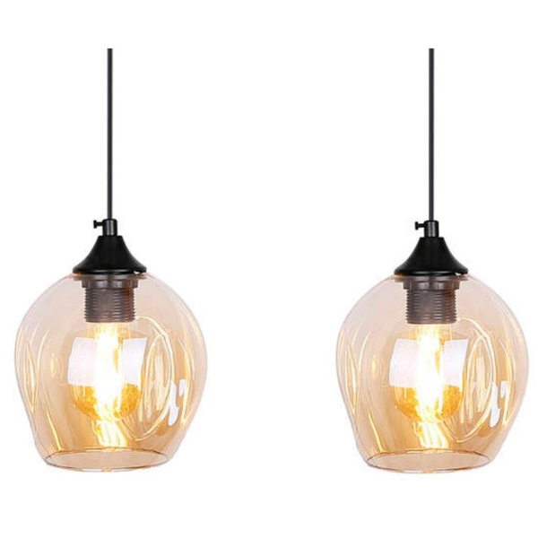 Lampa wisząca nad wyspę Aspa 32-00590 Candellux szklane klosze brązowe