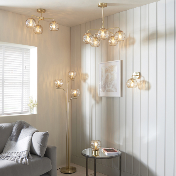 Lampa wisząca Dimple 91969 Endon szklane kule balls nad stół złote