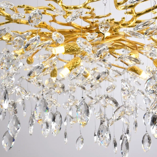 Kryształowy żyrandol CINDY MD4115-13IGN-II do jadalni złoty