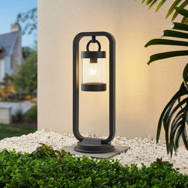 Stołowa lampka tarasowa CUSTYRA DL142504160 czujnik zmierzchu IP44 antracyt