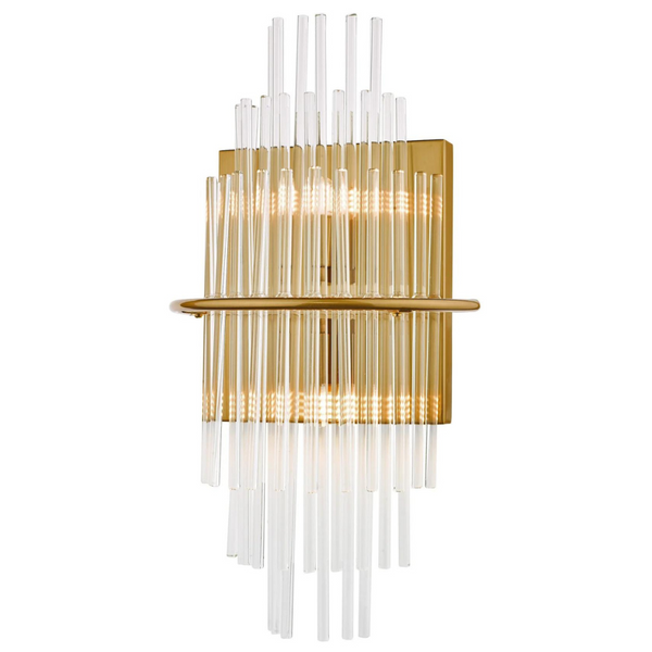 Szklany kinkiet Lukas LUK0935 Dar Lighting glamour antyczne złoto