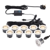 Zewnętrzne oczka 10 szt. IKON 73349 LED 0,75W 3000-4000K IP67 srebrne