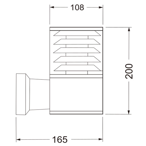 Ogrodowa LAMPA ścienna BRONX O576WL-01B Maytoni elewacyjna OPRAWA zewnętrzna outdoor IP54 czarna