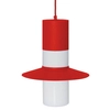 Zwisowa lampa do salonu Caponio CPA11212P0 metalowa czerwona pomarańczowa