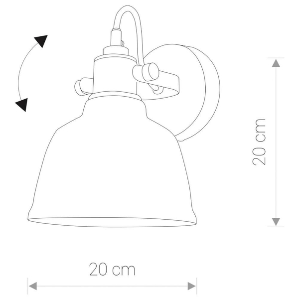 Ścienna LAMPA regulowana AMALFI 9155 Nowodvorski metalowa OPRAWA ruchomy kinkiet industrialny złoty