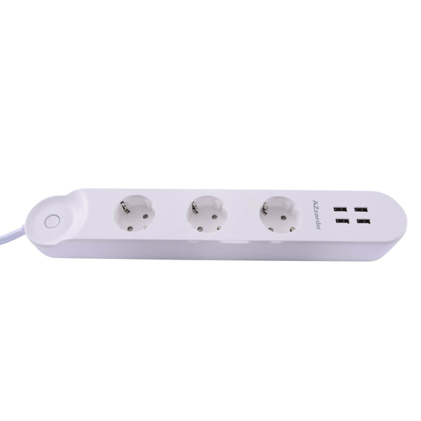 Potrójna listwa z gniazdkami POWER AZ3477 Azzardo wifi biały
