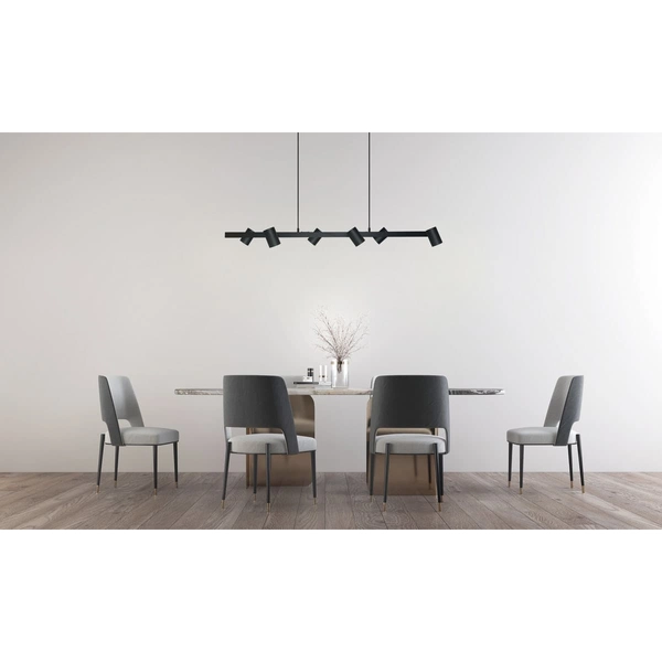 Wisząca lampa reflektorki Snow LP-731/6L BK Light Prestige czarna