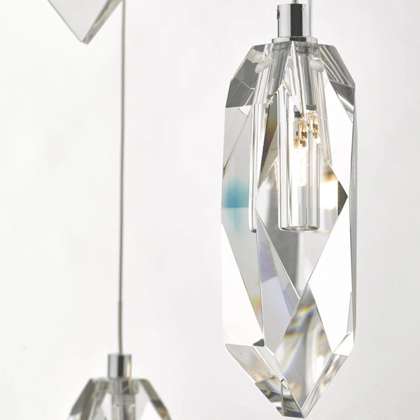 Lampa wisząca z kryształkami Crystal CRY1250 Dar Lighting przezroczysta srebrna