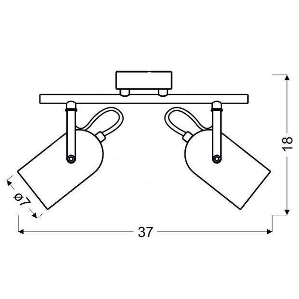 LAMPA sufitowa GRAY 92-66480 Candellux ścienna OPRAWA listwa SPOT regulowane reflektorki szare