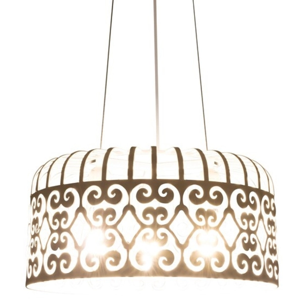 LAMPA wisząca ALESSANDRA 2163 Rabalux ażurowa OPRAWA metalowy zwis vintage biały