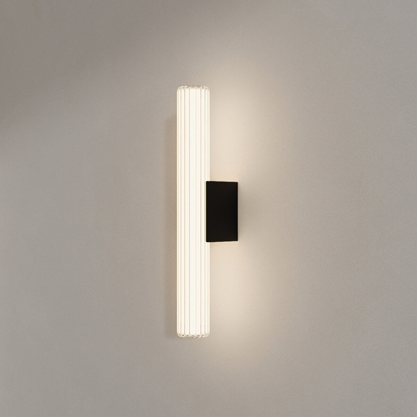 Lampa ścienna salonowa Linea LP-0510/1W-45 BK LED 8W 3000-6000K IP44 czarna