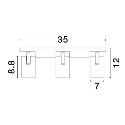 Nasufitowa lampa potrójna LUNBIRA LE45662 regulowana metalowa czarna