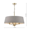 Regulowana lampa wisząca Birch BIR0429-EH Dar Lighting owalna motyw roślinny mosiężny