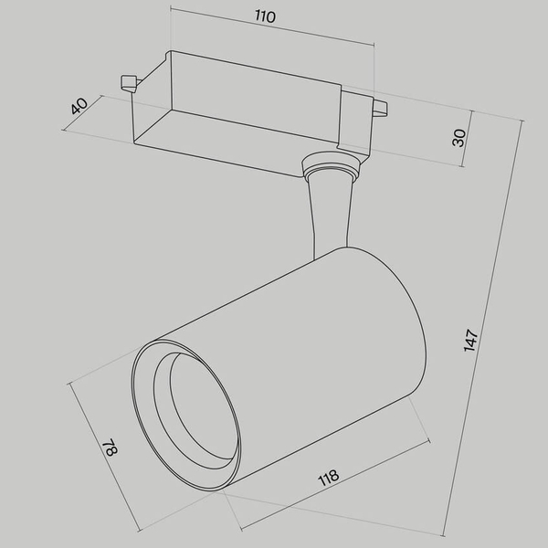 Sufitowa lampa 1-fazowa Vuoro TR003-1-10W3K-S-W LED 10W 3000K biała