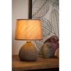 Skandynawska nocna lampka Ramzi 47506/81/43 tkanina ceramika brązowy