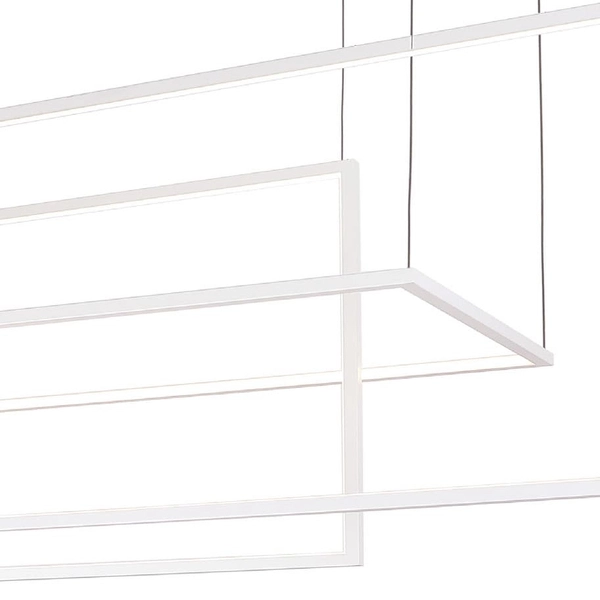 Minimalistyczna lampa wisząca GEOMETRIC P0272 LED 79,8W 3000K metal biała