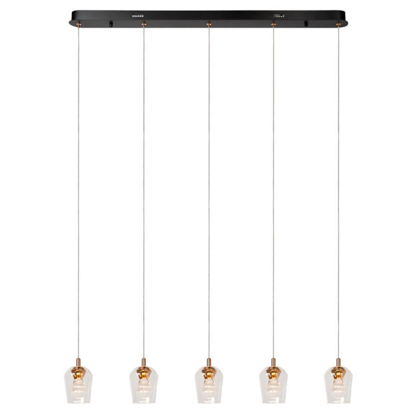 Salonowa lampa wisząca BERLIANE 00430/20/60 LED 4W 2700K czarna złota
