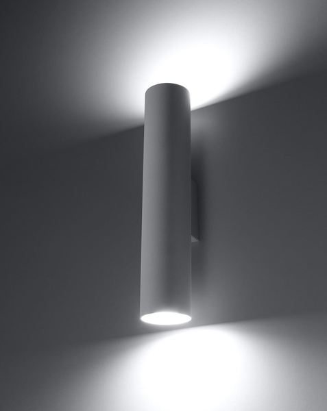 Kinkiet LAMPA ścienna SL.0326 metalowa OPRAWA tuba biała